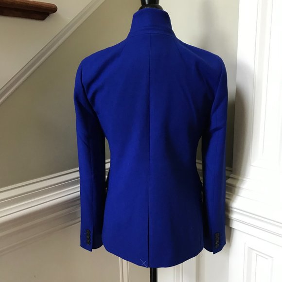 JCrew Regent Blazer Jacket Womens 14 Royal Blue Four Season Stretch - Picture 10 of 12